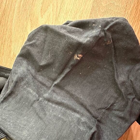 Vintage 1940s Genuine Corde Black Handbag with Brass Clasp Frame Bag Clutch - Picture 9 of 14